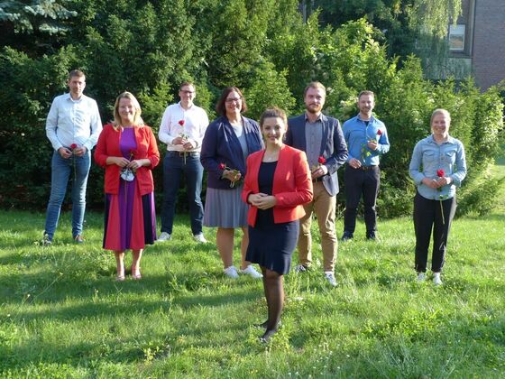 Der neue geschäftsführende Kreisvorstand der SPD Treptow-Köpenick